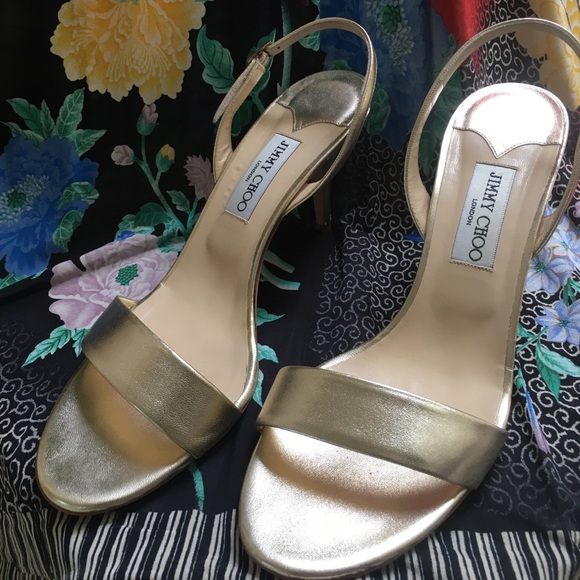 Jimmy Choo metallic heels... LOVELY! - Picture 2 of 4